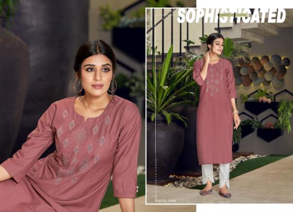 Kalaroop Parin Embroidery Weaving Fancy Designer Kurti Collection